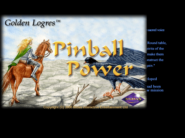 Pinball Power title screen for Playstation